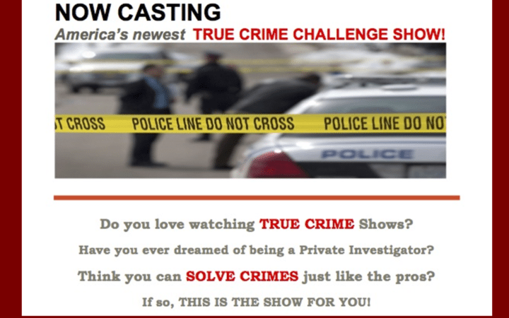 True Crime Challenge - Reality TV Show